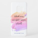 "Successful Woman" Pink Watercolor Typography Chic Case-Mate Samsung Galaxy S9 Case<br><div class="desc">“Behind every successful woman is herself.” So who needs Prince Charming? Make your own “happily ever after” and embrace “girl power” whenever you use this stylish, colourful inspirational feminist custom name cell phone case with sweet black handwritten script typography overlaying a yellow, peach, pink and purple ombre watercolor splash. Just...</div>