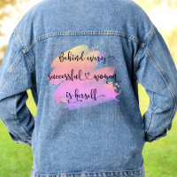 Successful Woman Quote Script Pink Watercolor Chic