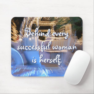 Successful Woman Quote Script Princess Coach Girly Mouse Mat