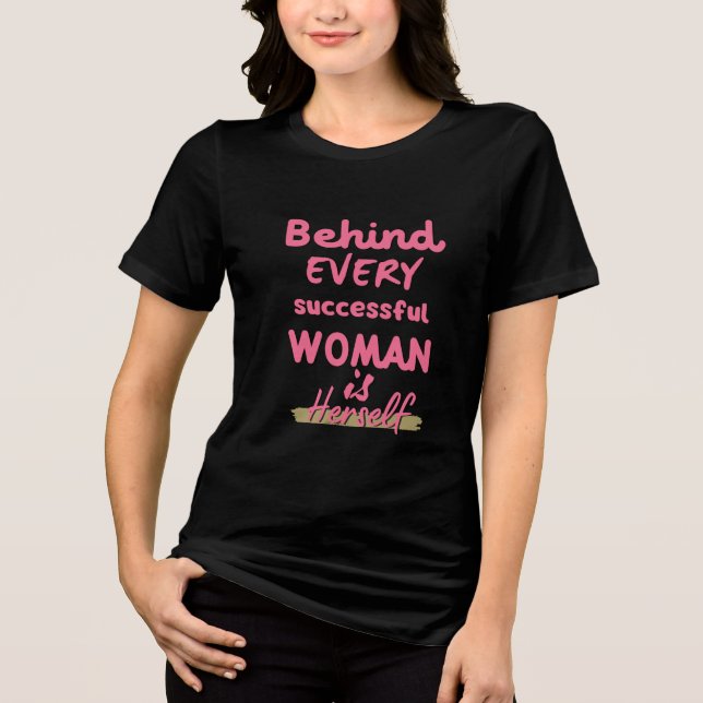 successful woman Tri-Blend shirt (Front)