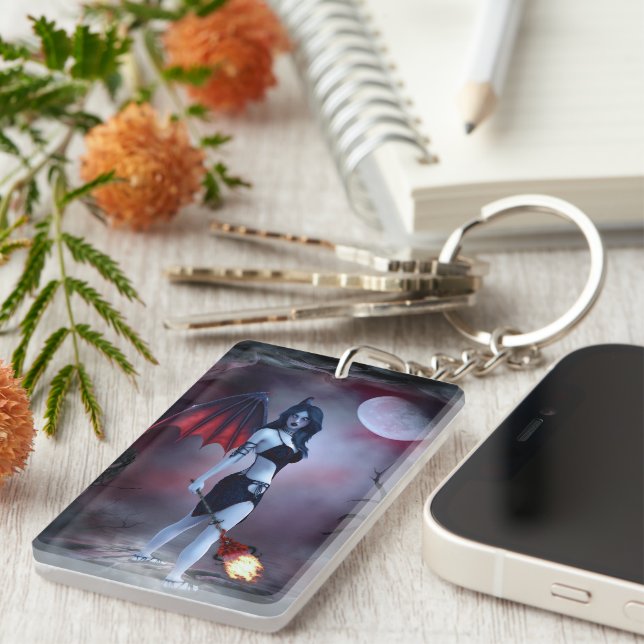 Succubus Fantasy Key Ring (Front Right)