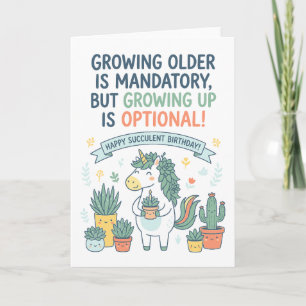 Succulent and Plant Lover Happy Birthday Card