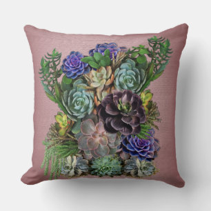 Succulent arraingements cushion