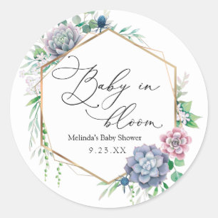 Succulent Baby in Bloom Plant Favour Favour Tags