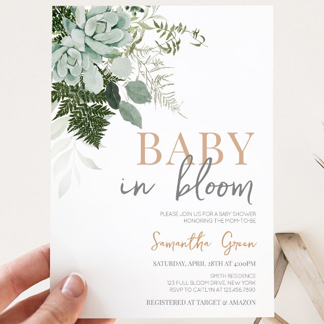 Succulent Baby Shower Invitation (Creator Uploaded)