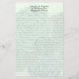 Succulent Background Personal Lined Writing Paper