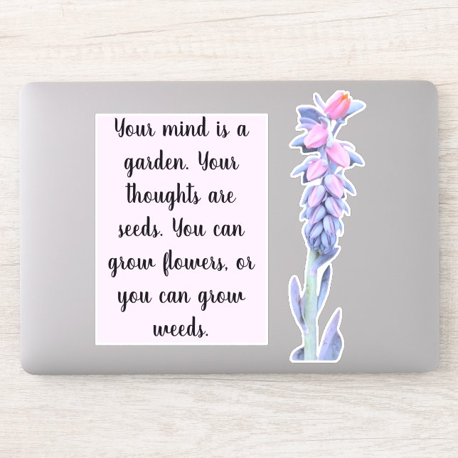 Succulent Bloom Flower Quote (Computer)