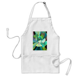 Succulent blue and green desert watercolour art standard apron