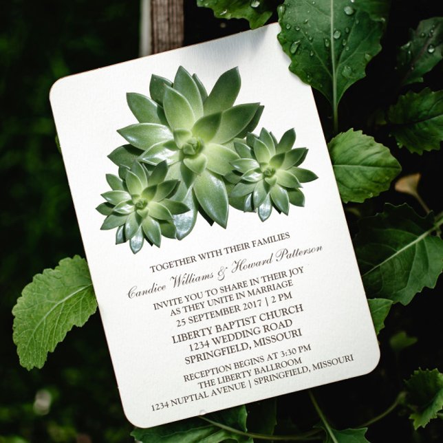Succulent Botanical Wedding Invite (Succulent Wedding Invite)