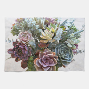 Succulent Bouquet Gift Towel