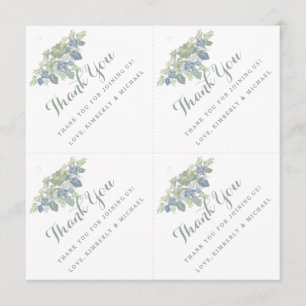 Succulent Bouquet Personalised Thank You Favour Ta Invitation