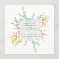 Succulent Bouquet Watercolor | Baby Shower