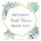 Succulent Bridal Shower Favour Sticker