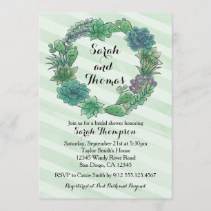 Succulent Bridal Wedding Shower Invitation