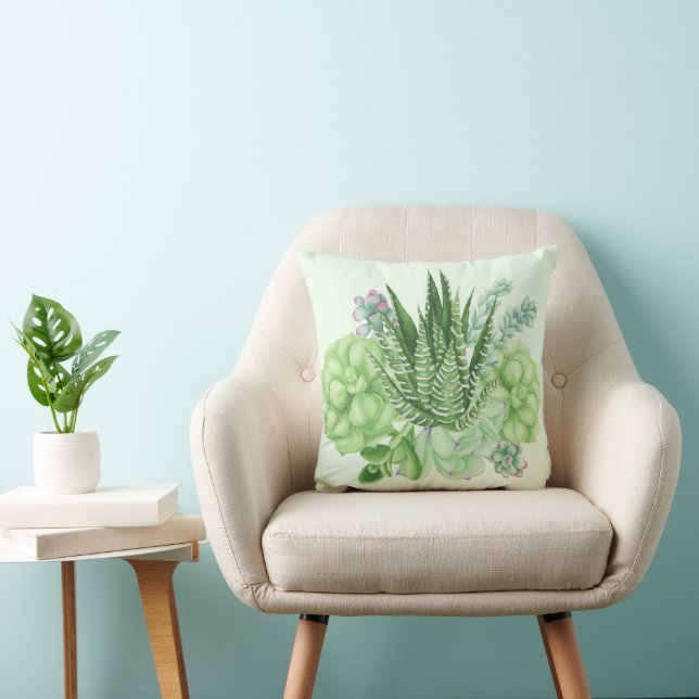 Succulent Cacti  Cushion (Chair)