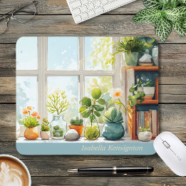 Succulent Cactus  Botanical Houseplants Desk Mat Mouse Mat