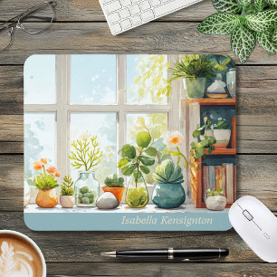 Succulent Cactus  Botanical Houseplants Desk Mat Mouse Mat