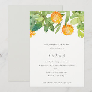 SUCCULENT CACTUS FLORAL WATERCOLOR BRIDAL SHOWER INVITATION