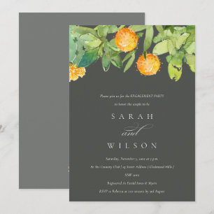 SUCCULENT CACTUS FLORAL WATERCOLOR ENGAGEMENT INVITATION