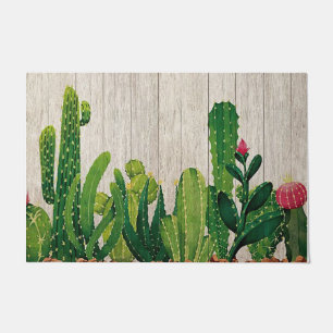 Succulent Cactus Garden Mat, Indoor Decor Doormat