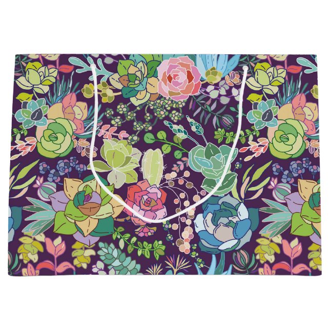 Succulent Cactus Gardening Gift Bag (Front)
