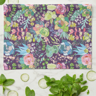 Succulent Cactus Gardening Kitchen Towels
