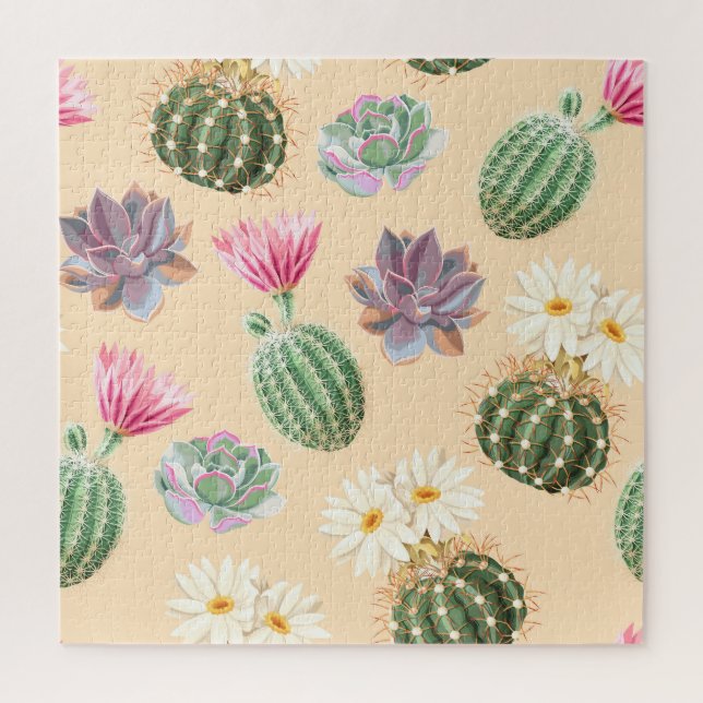 Succulent Cactus: High Detail Pattern Jigsaw Puzzle (Vertical)