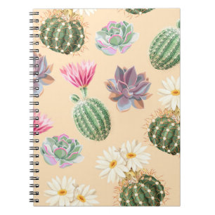 Succulent Cactus: High Detail Pattern Notebook
