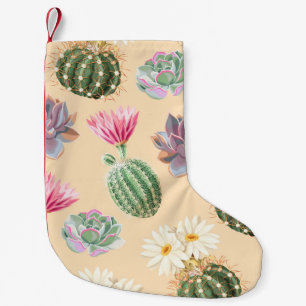 Succulent Cactus: High Detail Pattern Small Christmas Stocking