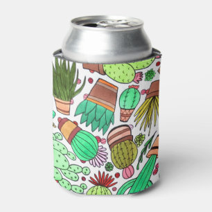 Succulent Cactus Potted Plants Green Cacti Garden Can Cooler