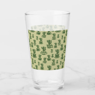 Succulent cactus silhouette in cups and pots
