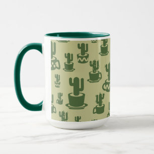 Succulent cactus silhouette in cups Combo Mug