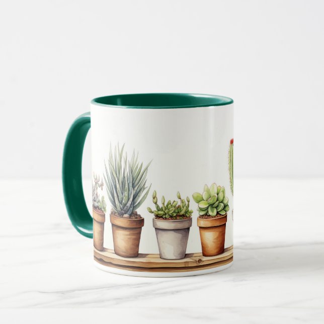 Succulent Coffee Mug (Front Left)
