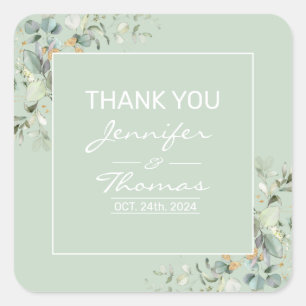 Succulent Color, Elegant Minimalis Square Sticker