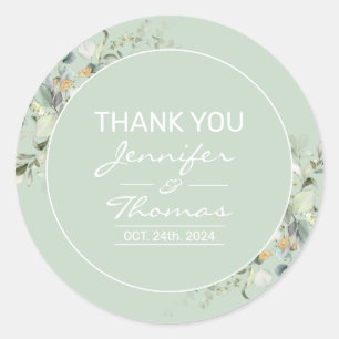 Succulent Color, Elegant Minimalism Round Sticker