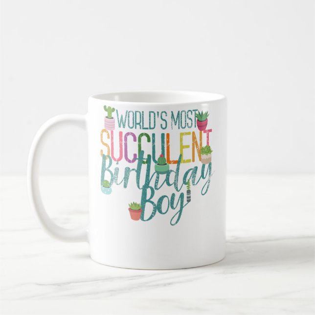 Succulent Dad Birthday Men Plant Lover Gardening G Coffee Mug (Left)