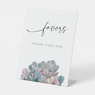 Succulent Desert Favours Sign