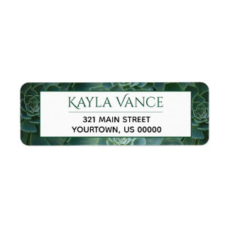 Succulent Desert Tropical Plant Botanical Label