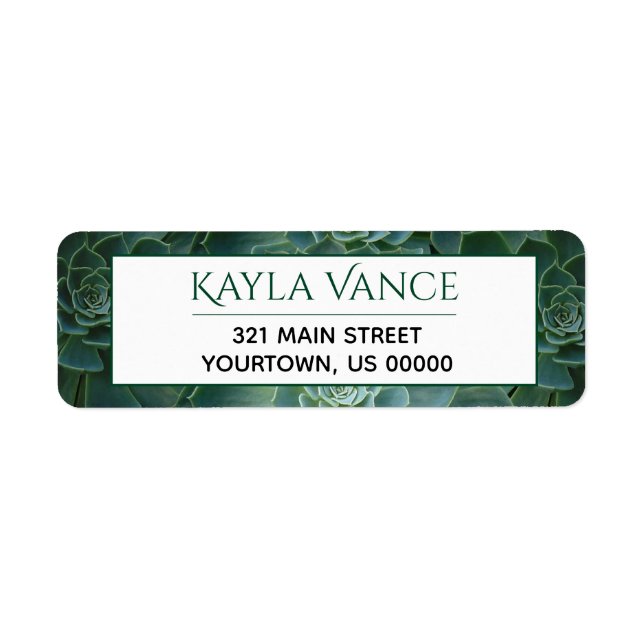 Succulent Desert Tropical Plant Botanical Label (Front)