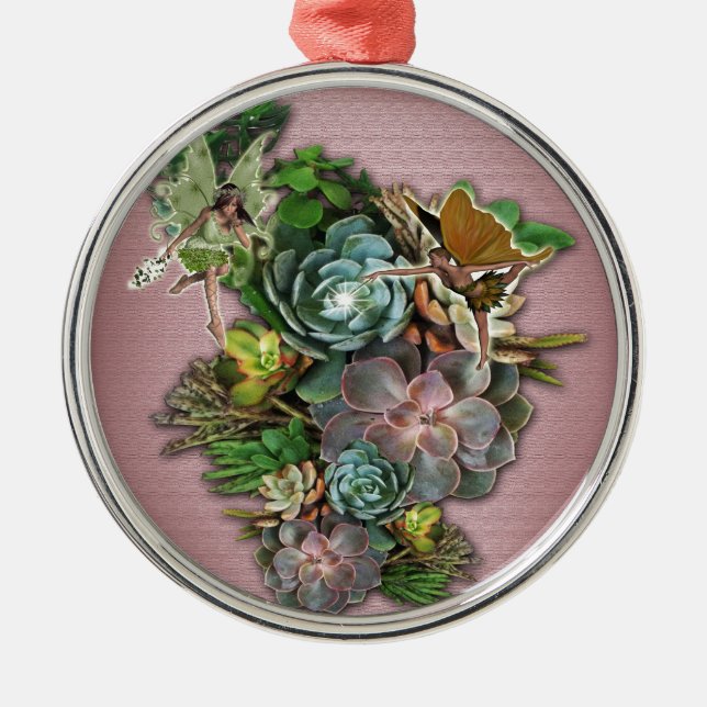 Succulent displays metal tree decoration (Front)