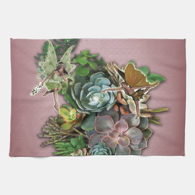 Succulent displays tea towel (Horizontal)