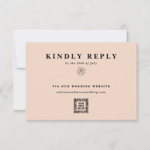 Succulent Electronic QR Code Wedding Web Site RSVP Card