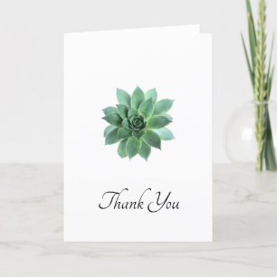 Succulent Elegant Greenery Thank You Card