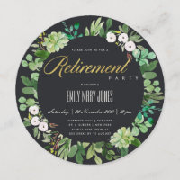 SUCCULENT EUCALYPTUS FOLIAGE WATERCOLOR RETIREMENT