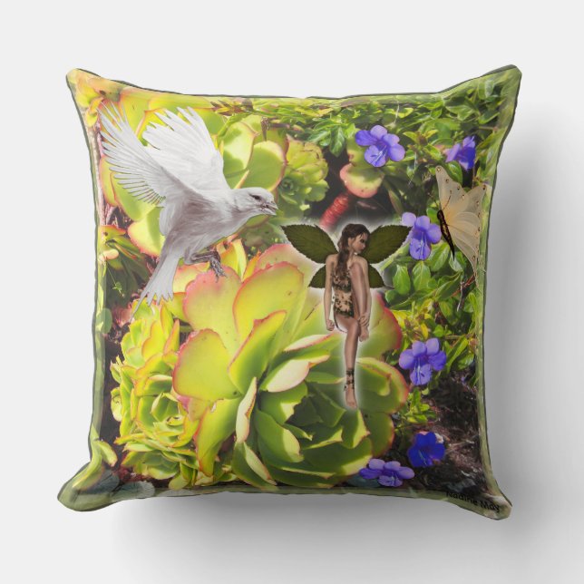 Succulent fairy cushion (Front)