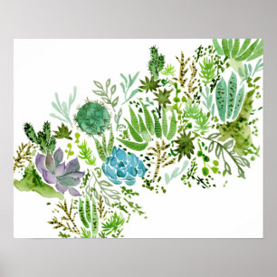 Succulent Field I Poster