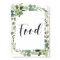 Succulent Floral Gold Geometric Frame Food Sign
