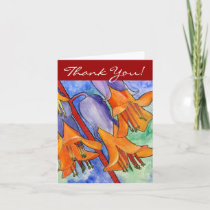 Succulent Flowers Thank You Card