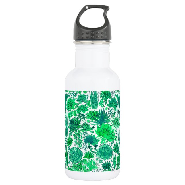 Succulent garden 532 ml water bottle (Front)