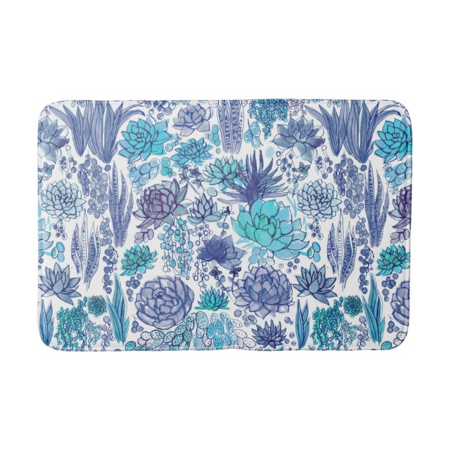 Succulent garden bath mat (Front)